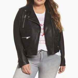 Levi's Women's Black Soft Faux Leather Moto Jacket